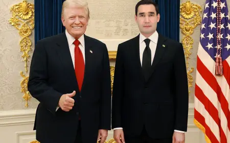 Türkmenistanyň Prezidenti Amerikanyň Birleşen Ştatlarynyň Prezidenti Donald Tramp bilen duşuşdy