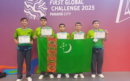 Türkmenistan’ın “Oguzrobot” Takımı Panamada Uluslararası Robot Yarışmasında Birinci Oldu
