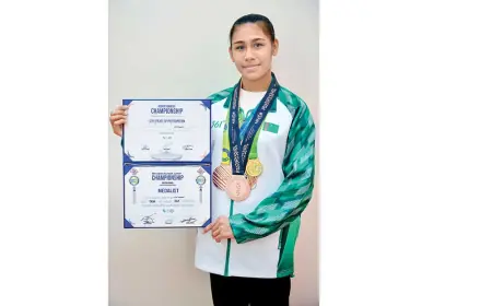 Ýaş türgeniň üstünligi