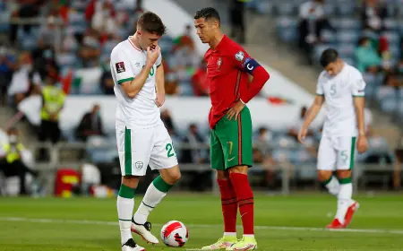 Ronaldo Irlandiýa bilen oýunda meýdandan çykaryldy