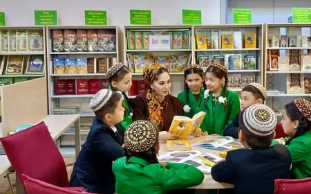 Türkmenabatdaky 16-njy çagalar bagynda nesil terbiýesi we okatmak işleri