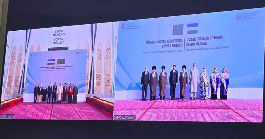 Türkmen-özbek serhetýaka söwda merkeziniň açylyş dabarasy guraldy