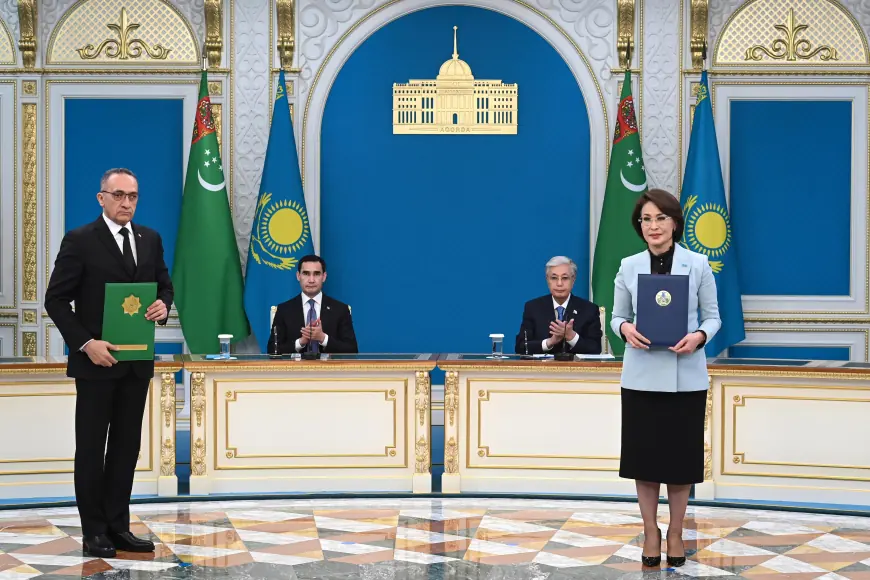 Türkmen-gazak gepleşikleri: resminamalaryň uly toplumyna gol çekildi