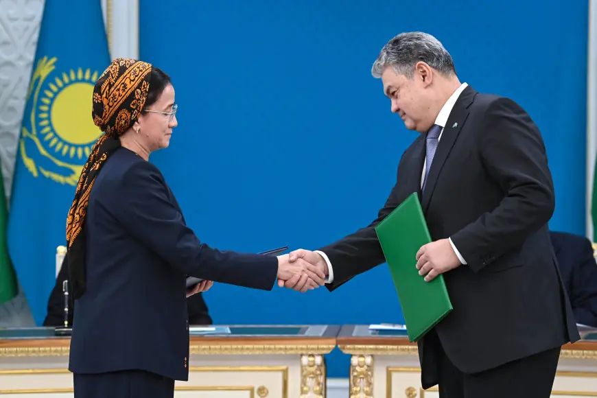 Türkmen-gazak gepleşikleri: resminamalaryň uly toplumyna gol çekildi