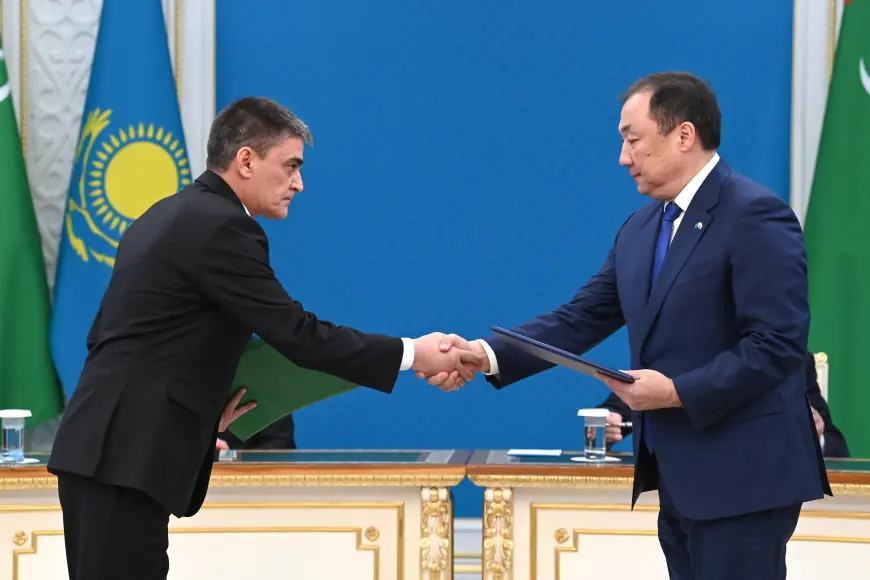 Türkmen-gazak gepleşikleri: resminamalaryň uly toplumyna gol çekildi