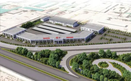 Modern Toyota Sales and Service Center Under Construction in Ashgabat