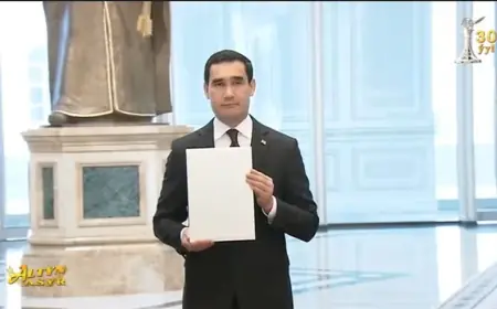 Turkmaniston Prezidenti Betaraflikning 30 yilligi munosabati bilan yubiley medali bilan taqdirlandi