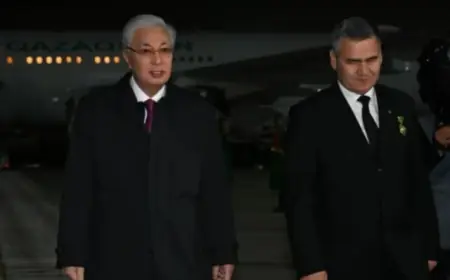 Gazagystanyň Prezidenti sapar bilen Aşgabada geldi