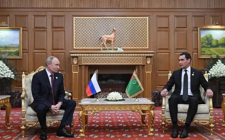 Türkmenistan Devlet Başkanı Serdar Berdimuhamedov, Rusya Devlet Başkanı Vladimir Putin ile Görüştü