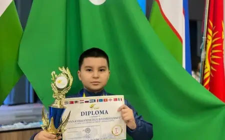 Türkmen Öğrenci Almatı’da Düzenlenen Uluslararası AMAKids Olimpiyatı’nın Kazananı Oldu