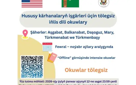 Türkmen şirketlerinin çalışanları için ücretsiz İngilizce eğitimi başvuruları başladı