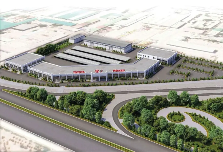 Modern Toyota Sales and Service Center Under Construction in Ashgabat