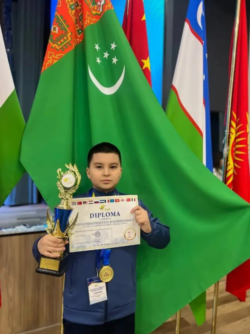 Turkmen School Student Becomes Winner of the International AMAKids Olympiad in Almaty